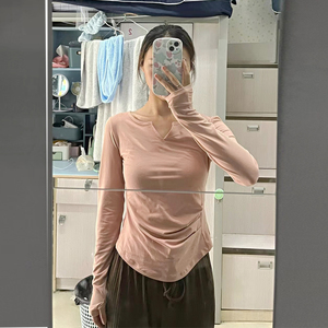 瑜伽服女2023新款秋冬舞蹈上衣普拉提训练服跳绳羽毛球衣服健身衣