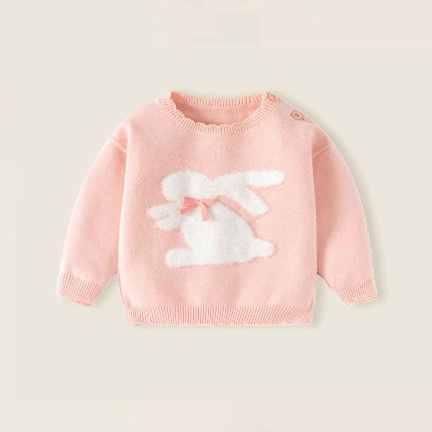 婴儿毛衣秋冬新款女童内搭针织衫