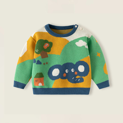 宝宝毛衣男童秋冬款a类纯棉