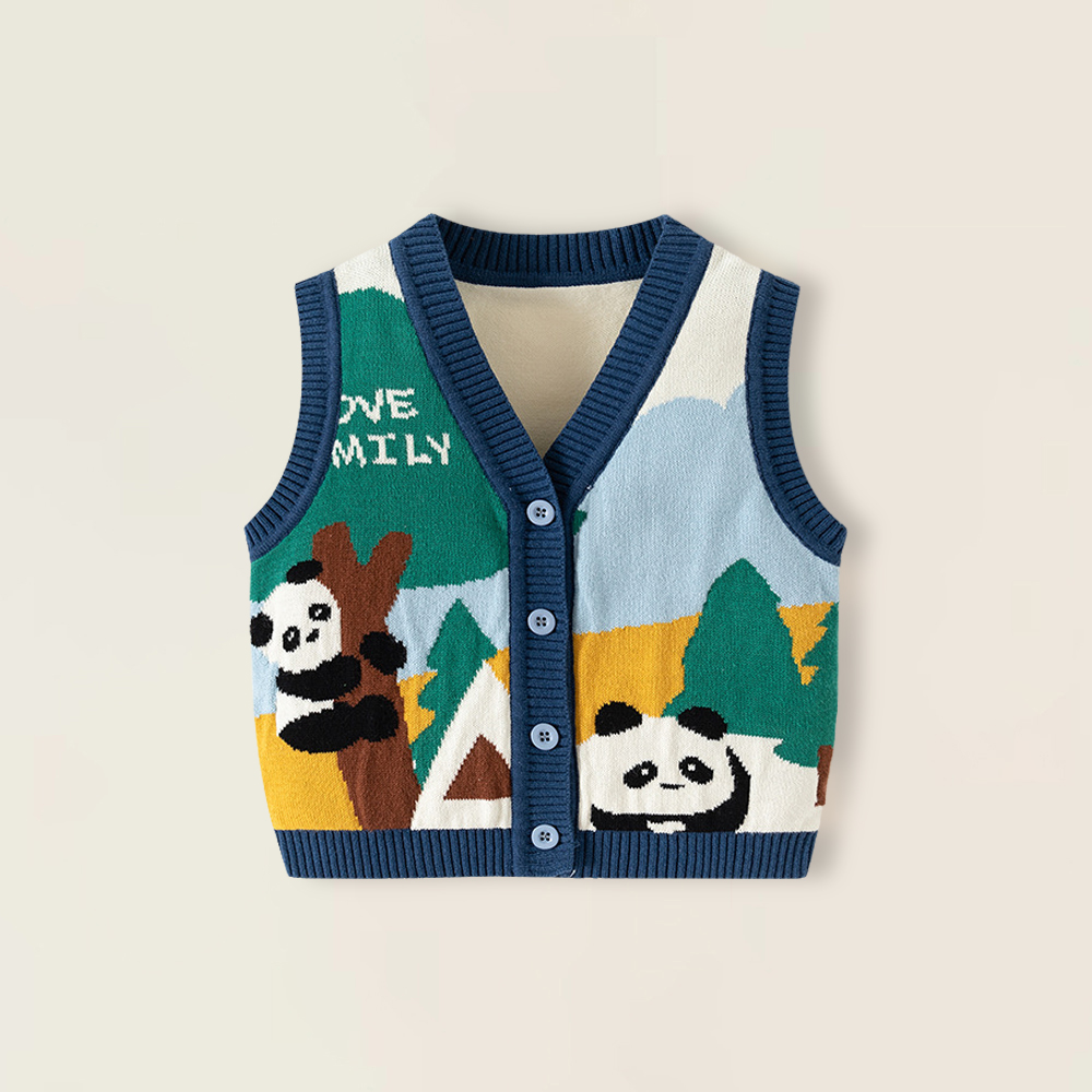 婴儿针织背心春秋新款开衫外穿