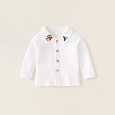 婴幼儿娃娃领衬衫春秋内搭打底衫