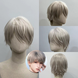 喵吖咪谷假发  恋与深空 沈星回 国王长发 cos假发
