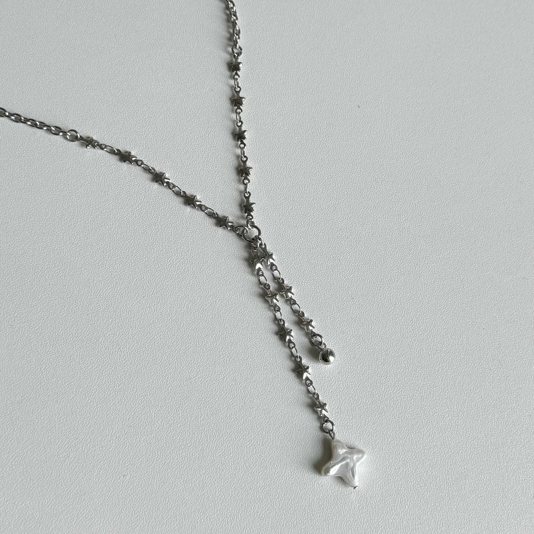 日韩系ins风复古十字星五角星流苏拼接项链小众y2k甜酷简约日常