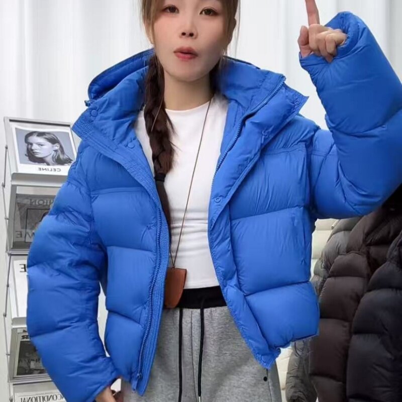 杨紫同款90白鸭绒连帽羽绒服