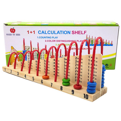 Abacus Counting Calculation Shelf Montessori Learn Math Toys