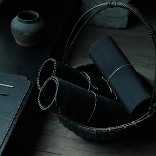 合行序 茶席纯手工缝制香云纱老料古朴素雅小众高端原创设计