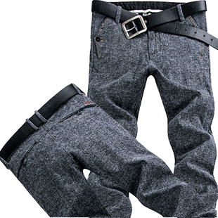 YEZOE弹力毛呢绒男士休闲裤新款韩版修身小脚潮牌裤子男款秋冬季