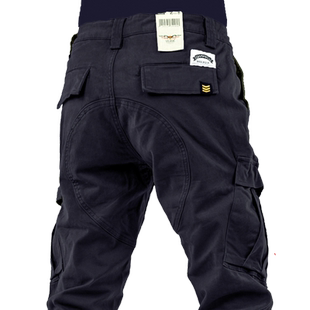 YEZOE美军宝蓝色多口袋工装裤子宽松直筒男士休闲裤新款25秋冬潮