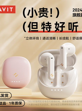 havit海威特新品E9蓝牙耳机 半入耳式长续航女生迷你款无线耳机