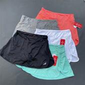 欧美单大码 跑步网球羽毛球健身半身裙子 防走光速干高腰运动短裙裤