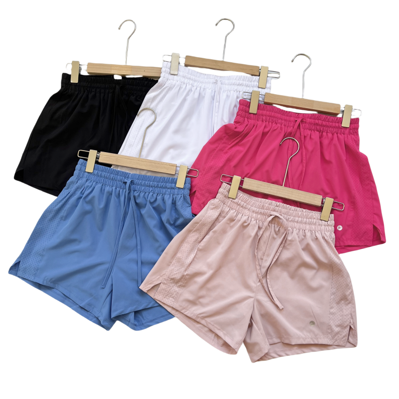 镂空跑步运动速干短裤女透气口袋