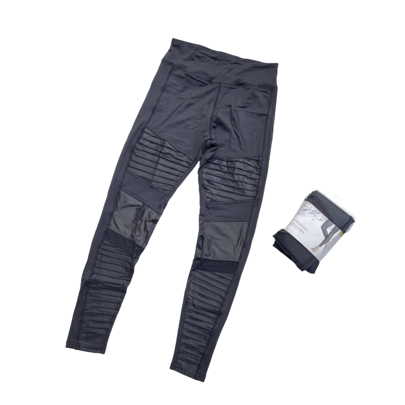 欧美单好看网纱拼接健身裤女运动瑜伽长裤提臀高腰弹力速干显瘦裤