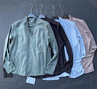 欧美单运动外套女大码胖MM宽松版拉链开衫上衣户外跑步健身瑜伽服