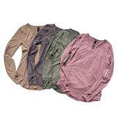 健身衣 健身服运动薄款 瑜伽服长袖 上衣女宽松透气跑步速干T恤罩衫