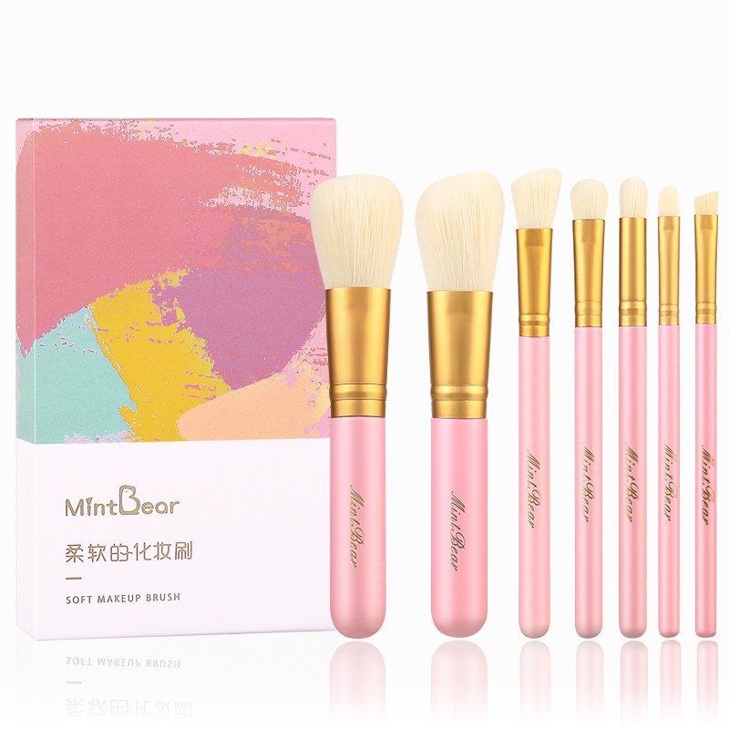 MintBear薄荷熊7支装化妆刷套装 初学者短柄便携款  触感柔软|ruв категории Косметика, Другие косметические средства, макияж кисти - от Buy2taobao.com для оказания профессиональной услуги покупки агента Taobao