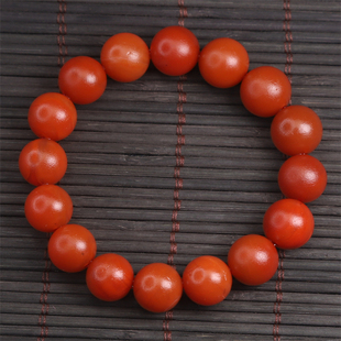 手串 情侣男女款 12mm 天然无胶原矿圆珠手链 保山南红玛瑙