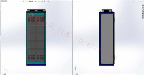 solidWorks与CAD柜体及壳体配电柜配电箱钣金生产图 新式直流屏