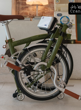 CRANSTON R9 Max 抹茶绿 9速16寸复古城市轻便便携小布折叠自行车