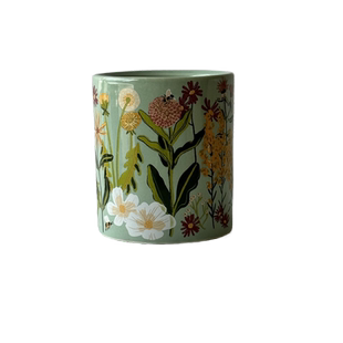 出口美国NOW家 小花盆 百花争艳创意化妆笔工具筒也可种植多肉