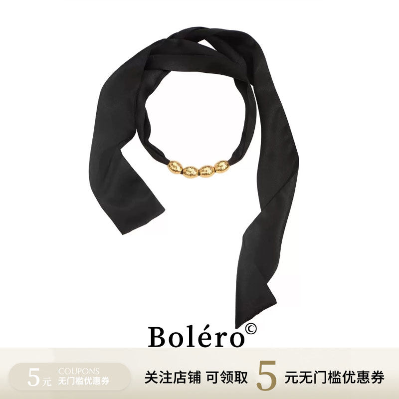 正版高定碎冰光球丝巾项链女高级小众个性原创设计轻奢25新款爆款