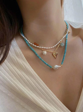 Bolero Shop巴洛克珍珠项链绿松石欧美复古轻奢小众设计正品新品