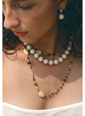 Bolero Shop赵露思同款棕色项链原创设计长款毛衣项链2025秋冬新