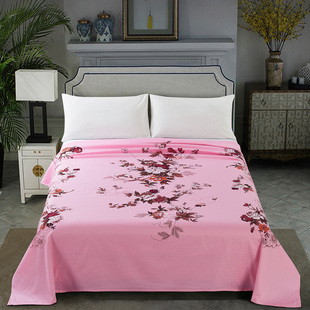 大理菊/民光上海老式复古风中式1.5m1.8m纯棉牡丹花手工国民床单