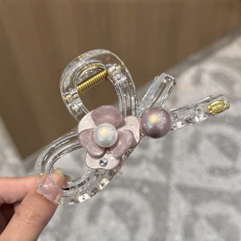 韩式花朵抓夹后脑勺百搭新款