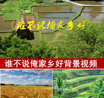 民族舞 谁不说俺家乡好 舞台表演背景 led视频素材 自然风光红歌