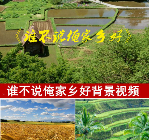 民族舞 谁不说俺家乡好 舞台表演背景 led视频素材 自然风光红歌