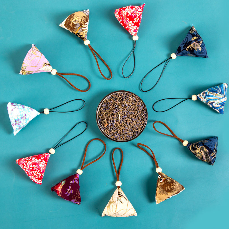 DRAGON BOAT FESTIVAL SACHET DIY MATERIAL BAG SMALL SACHET NATURAL MOSQUITO REPELLENT BAG ANTIQUE EMBROIDERY HANDMADE WORMWOOD SACHET LAVENDER