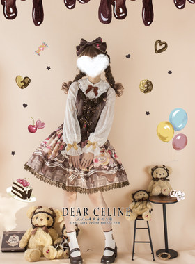 DearCeline背带裙现货四季款小熊