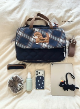 upupfour「查理学院」待产包韩国设计师原创卡通大容量绗缝妈咪包