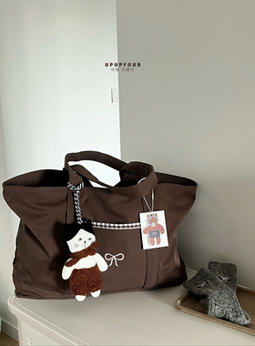 upupfour「德拉学院」韩国设计师原创卡通大容量轻便单肩斜挎包