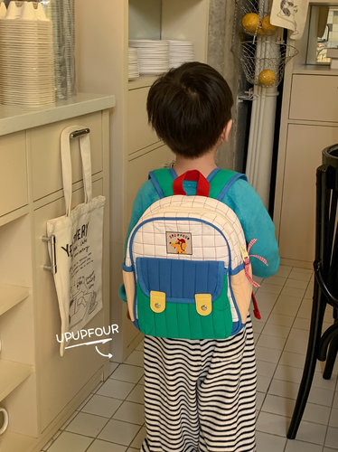 upupfour 幼稚园｜原创自制韩国多功能纯棉绗缝刺绣妈咪包亲子包