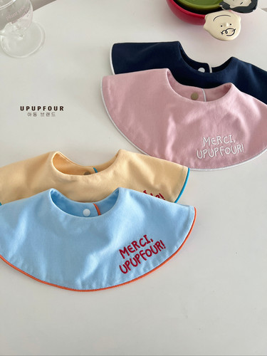 upupfour｜高定韩国进口纯棉新生婴儿宝宝口水巾宝宝围兜围嘴