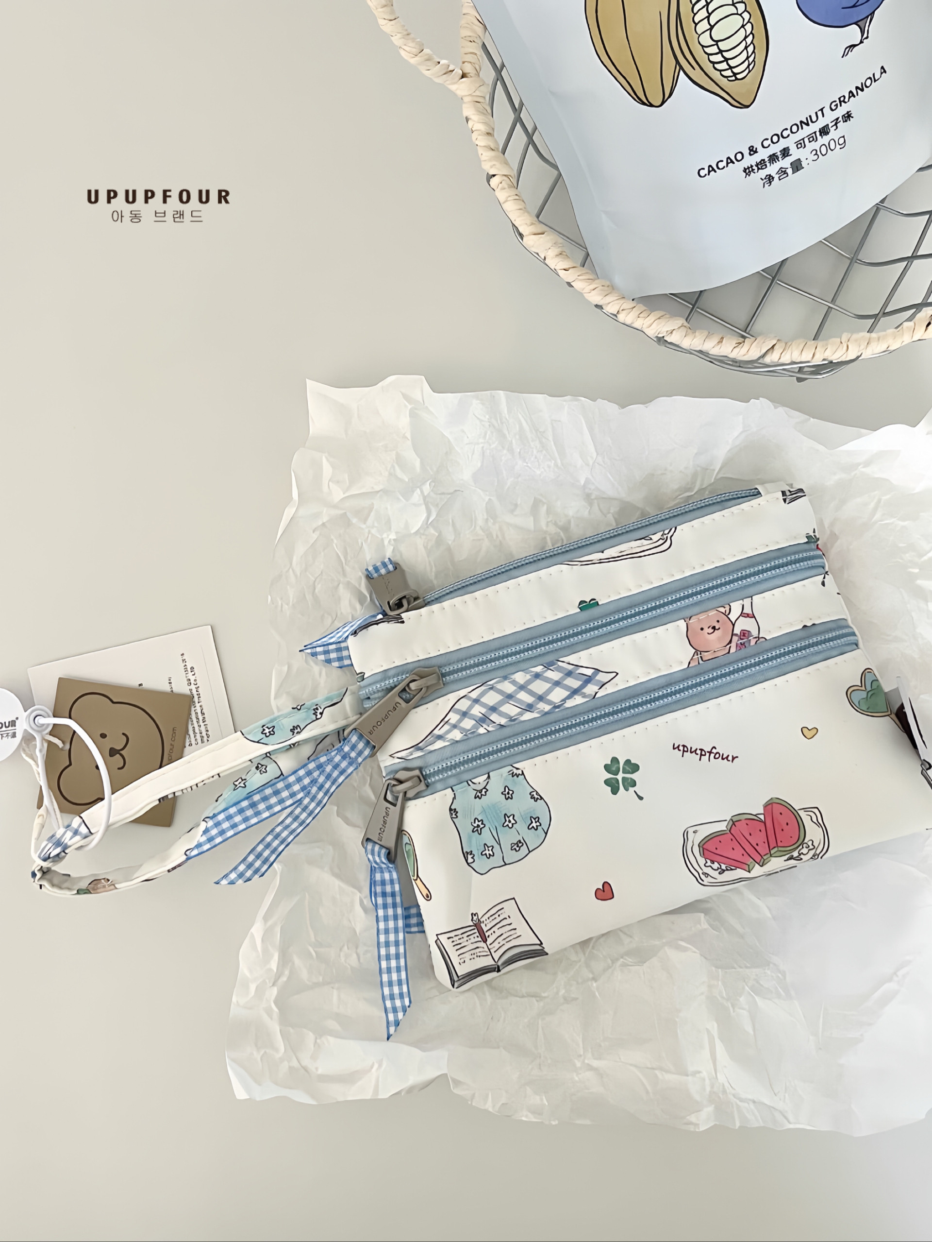 upupfour「软糖小熊」韩国原创可爱证件袋收纳包护照夹旅行身份证,收纳整理,卡包/证件包,淘宝优惠券,粉丝福利购,淘宝优惠卷