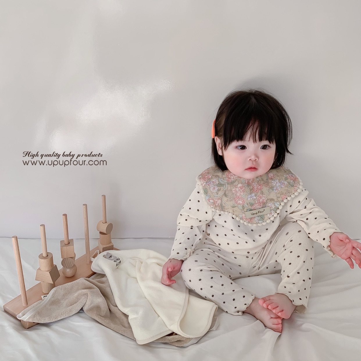 upupfour出口品质韩系ins高颜值碎花婴儿宝宝口水巾围兜吃饭围兜,婴童用品,口水巾,淘宝优惠券,粉丝福利购,淘宝优惠卷