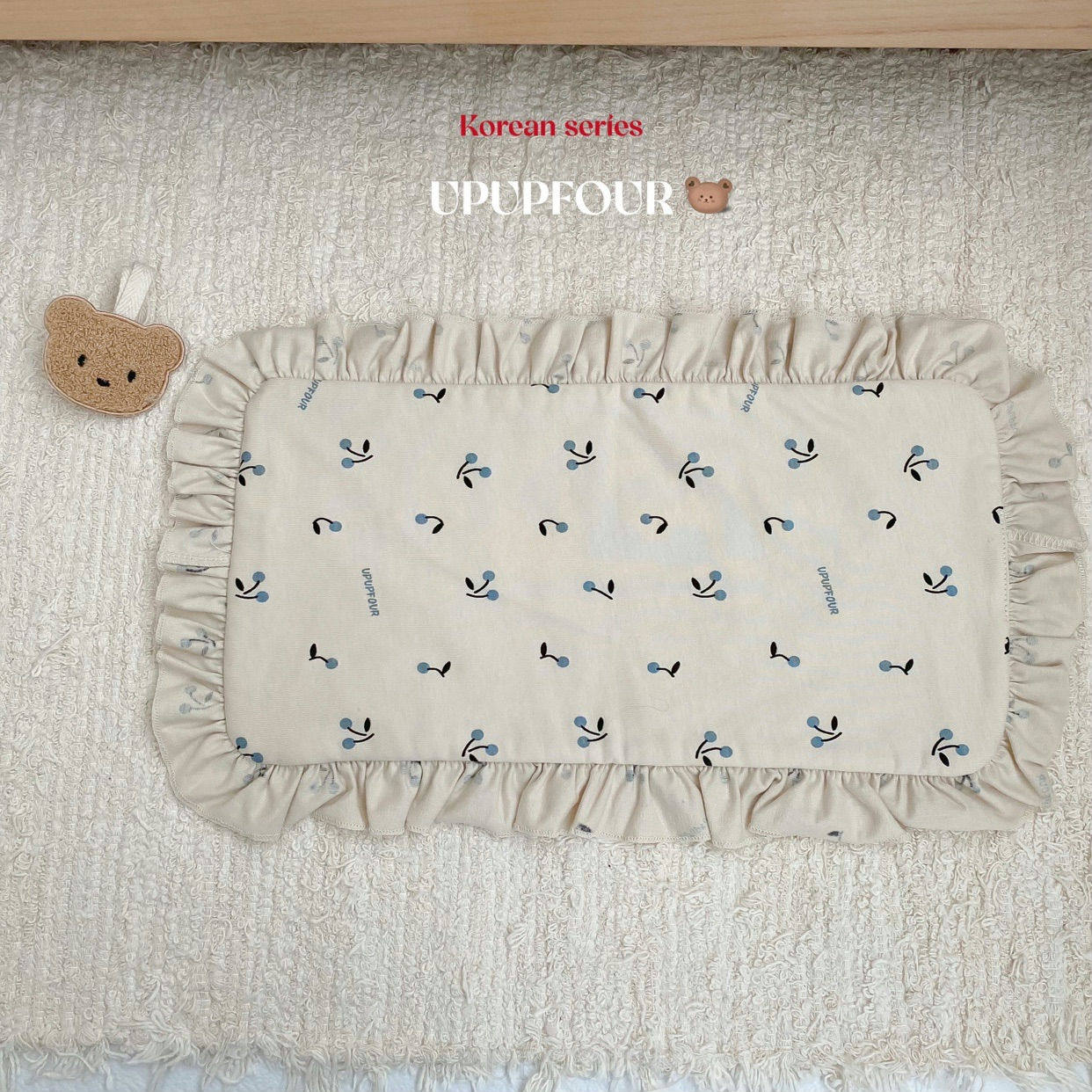 upupfour针织棉新生婴儿枕云片枕0到1岁2岁枕巾吸汗透气防吐奶