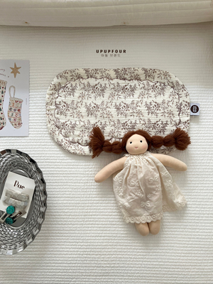 upupfour进口纯棉新生婴儿枕云片枕巾双面用纯棉纱吸汗透气防吐奶