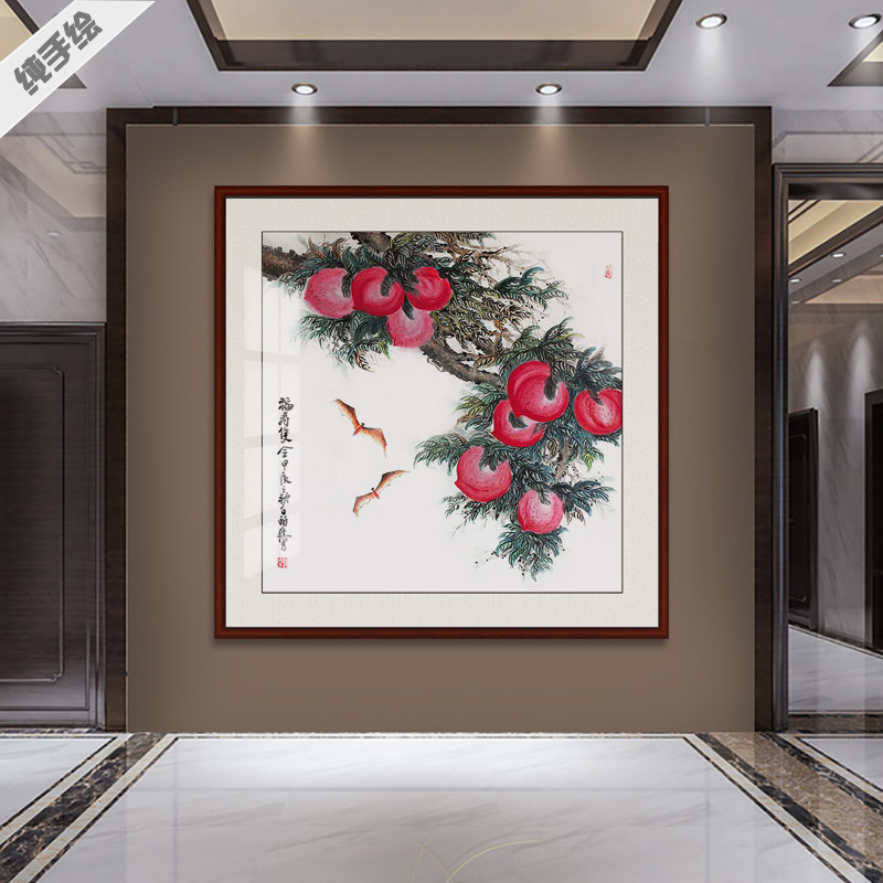 纯手绘国画大幅风水水墨真迹