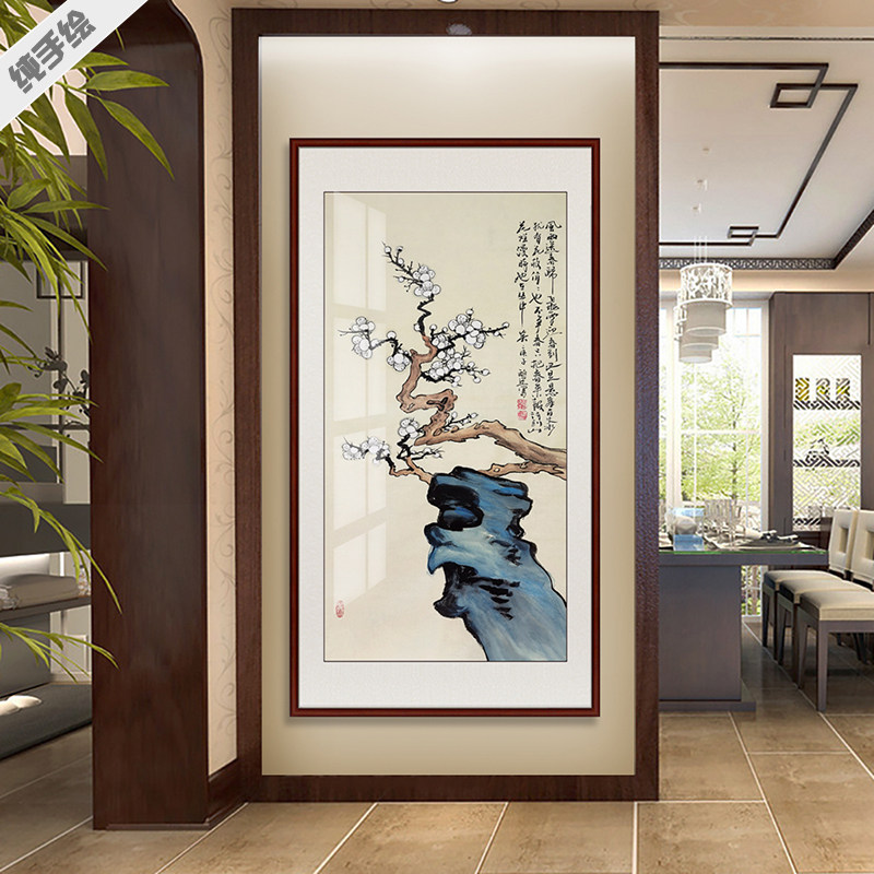 纯手绘专业酒店写意风梅花国画