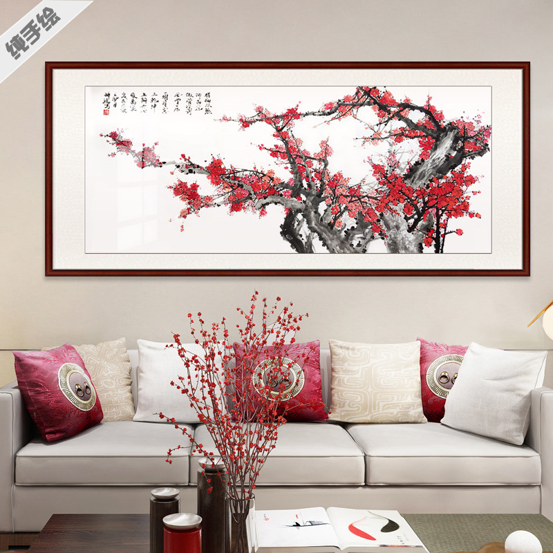 国画花鸟玄关字画办公室客厅沙发