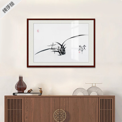 纯手绘手工中国画花鸟真迹字画房间挂画茶社酒店书房小品写意兰花
