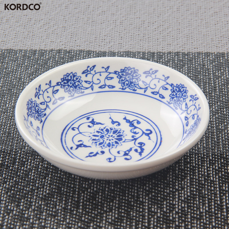 Imitation porcelain rice bowl round household desserts plastic seasoning bowl