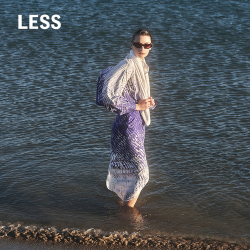 LESS桑蚕真丝半裙渐变斜纹