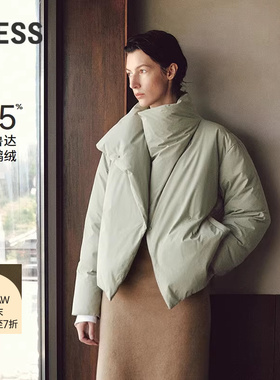 【商场同款/科鲁达白鹅绒】LESS2025冬新款立领羽绒服女2PAC17570