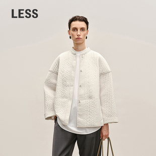 新中式 LESS2026春新款 立领内胆棉衣外套女2Q1B15710 商场同款