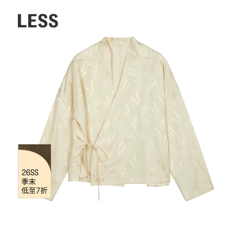 【商场同款/CNY系列】LESS2026春新中式提花真丝衬衫女2Q2213640
