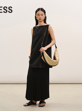 【商场同款/精工系列】LESS2026夏新款假两件无袖连衣裙2Q4G16110